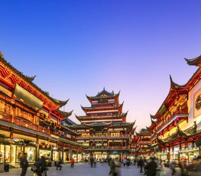 Night View Of Yu Garden In Shanghai